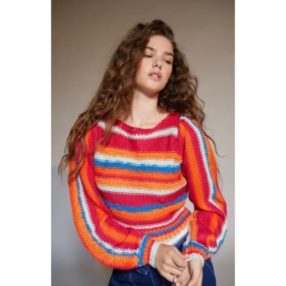Urban Outfitters Meadow Mixed Stripe Sweater in Multi